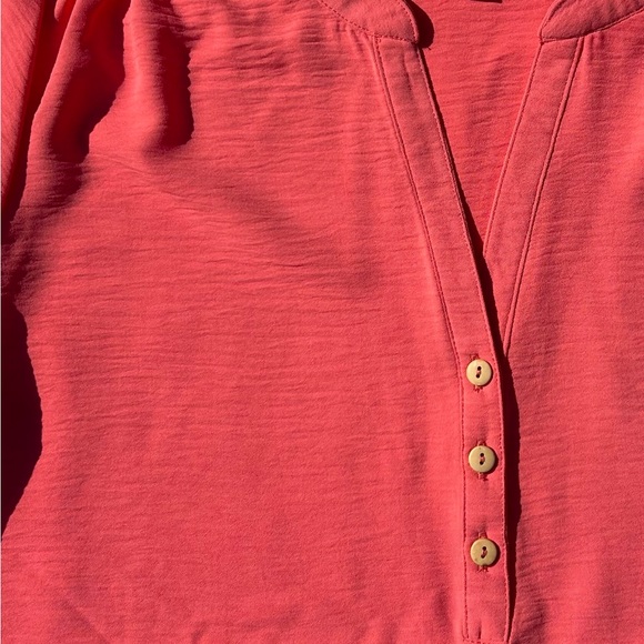 Vibrant Melon Short Sleeve Blouse by Counterparts - medium - Picture 2 of 6
